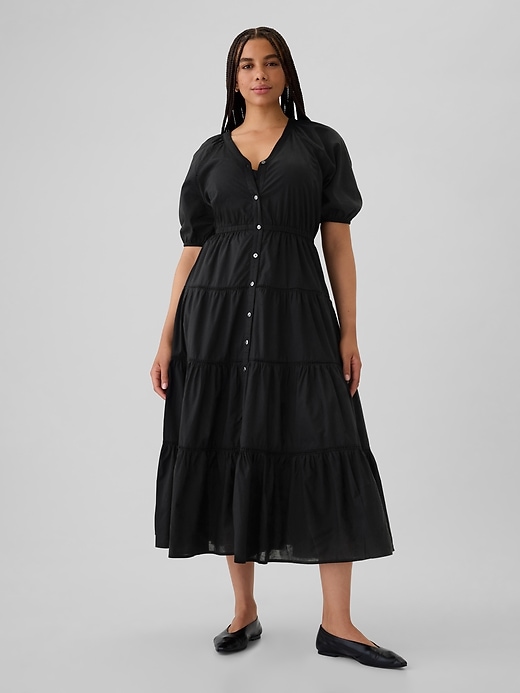 Image number 5 showing, Tiered Maxi Shirtdress