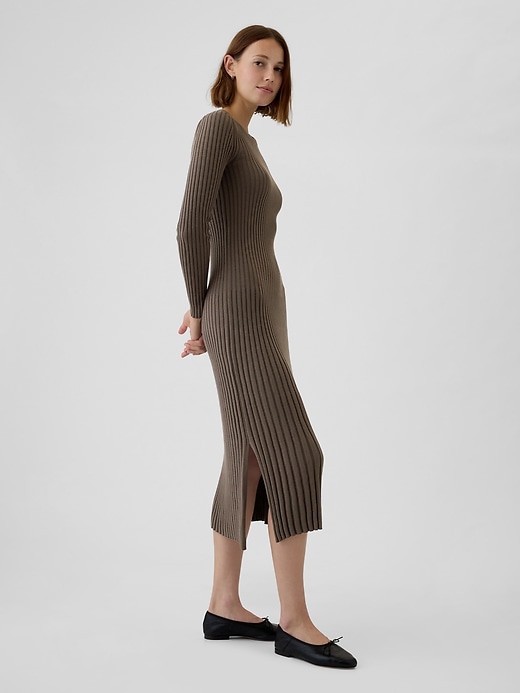 Image number 3 showing, Rib Sweater Maxi Dress