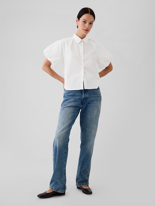 Image number 3 showing, Organic Cotton Bubble Sleeve Shirt