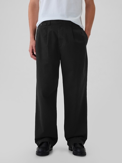 Image number 2 showing, Modern Pleated Khakis in Baggy Fit