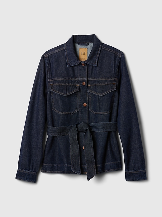 Image number 5 showing, UltraSoft Denim Belted Jacket