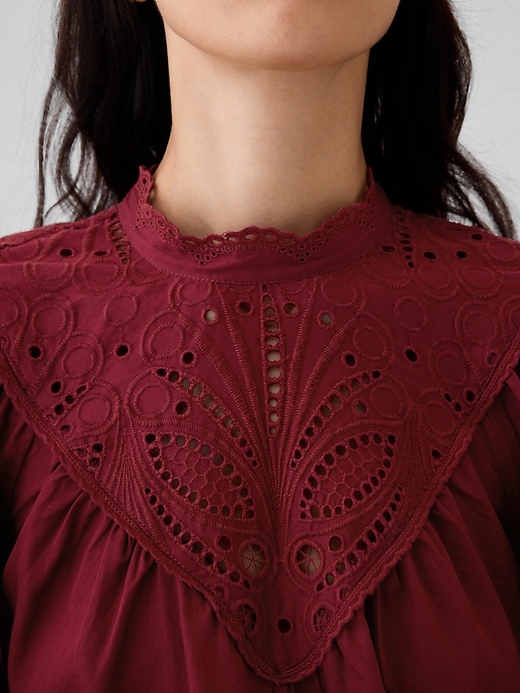 Image number 4 showing, Embroidered Eyelet Top