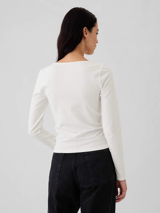 Image number 2 showing, Modern Square-Neck Cropped T-Shirt