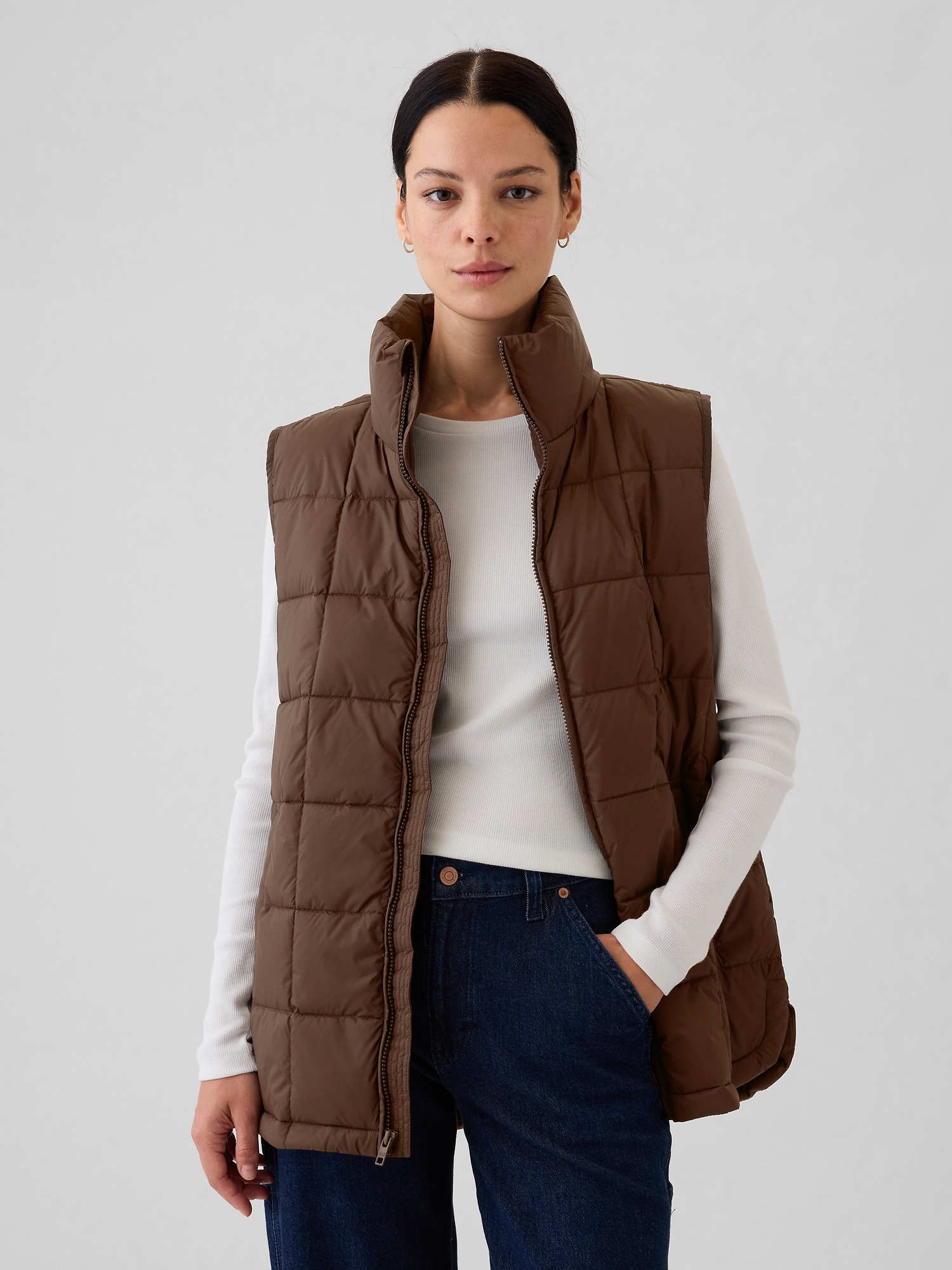 Recycled Lightweight Quilted Puff Vest