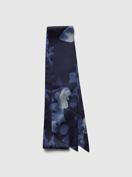 Image number 1 showing, Recycled Satin Skinny Scarf