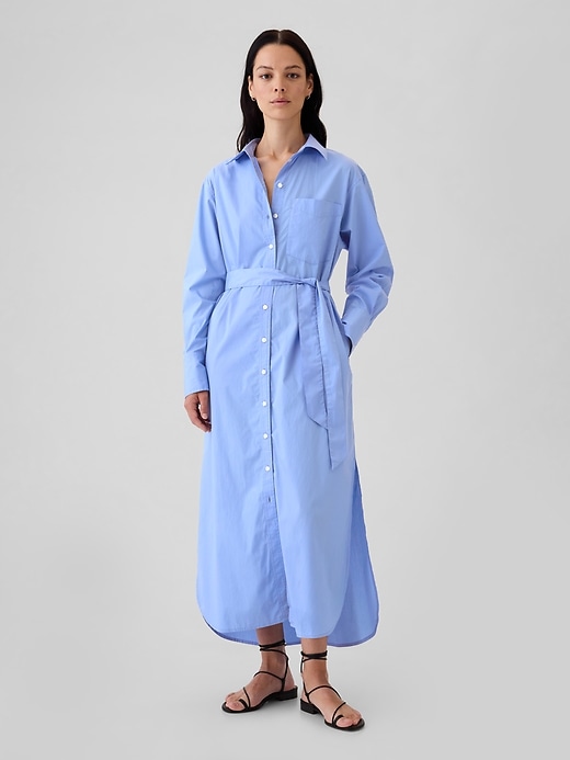 Image number 1 showing, Organic Cotton Maxi Shirtdress