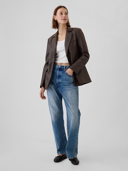 Image number 3 showing, Vegan Leather Blazer