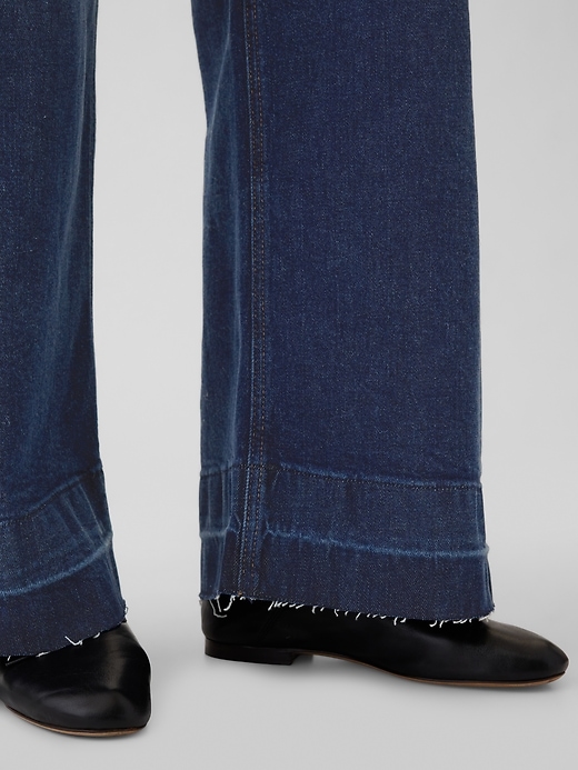Image number 6 showing, High Rise Stride Belted Wide-Leg Jeans