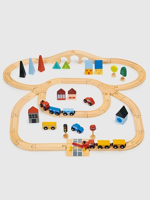 Image number 1 showing, Toddlerville Express Town and Train Toy Set