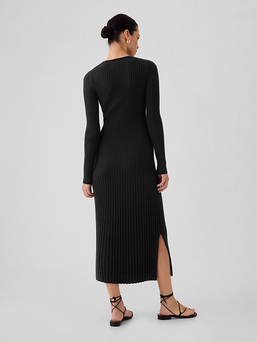 Image number 2 showing, Rib Sweater Maxi Dress