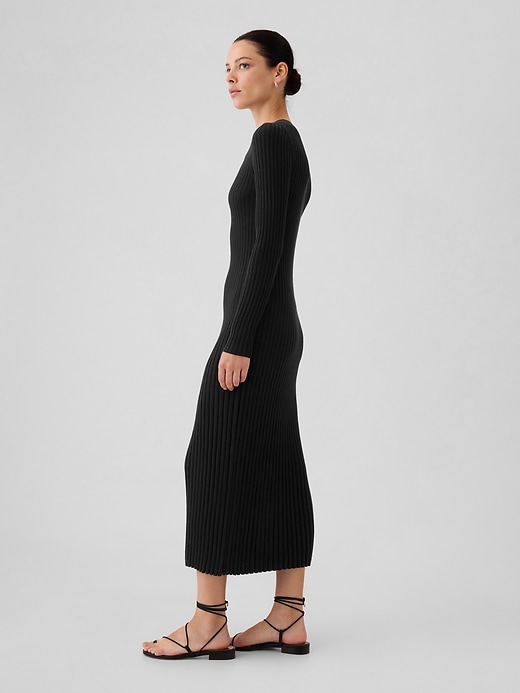 Image number 3 showing, Rib Sweater Maxi Dress