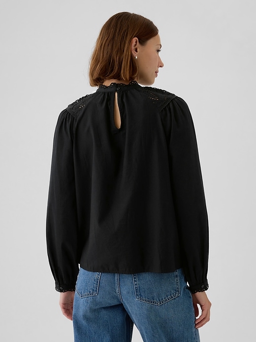 Image number 2 showing, Embroidered Eyelet Top