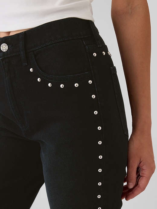 Image number 8 showing, High Rise Studded '90s Straight Jeans