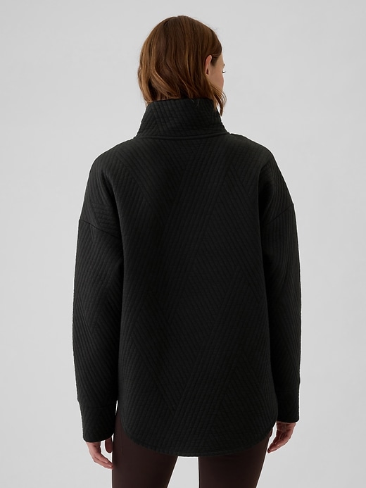 Image number 2 showing, GapFit Quilted Jacquard Half-Zip Pullover