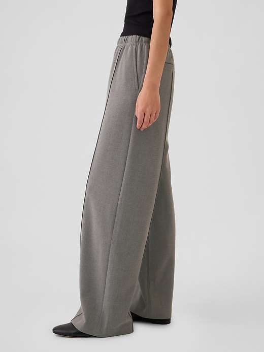 Image number 3 showing, Wide-Leg Seamed Pull-On Pants