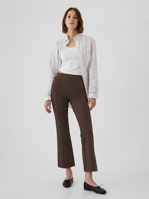 Image number 1 showing, High Rise Ponte Crop Kick Pants