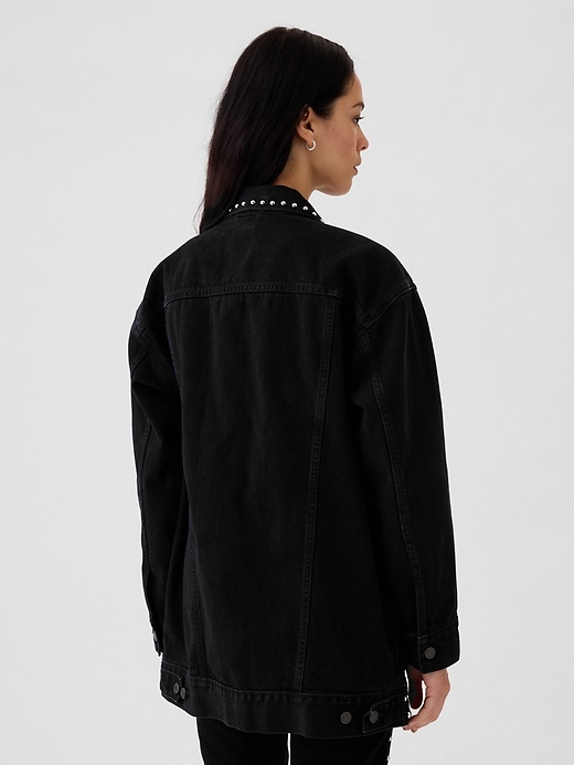 Image number 2 showing, Studded Oversized Icon Denim Jacket