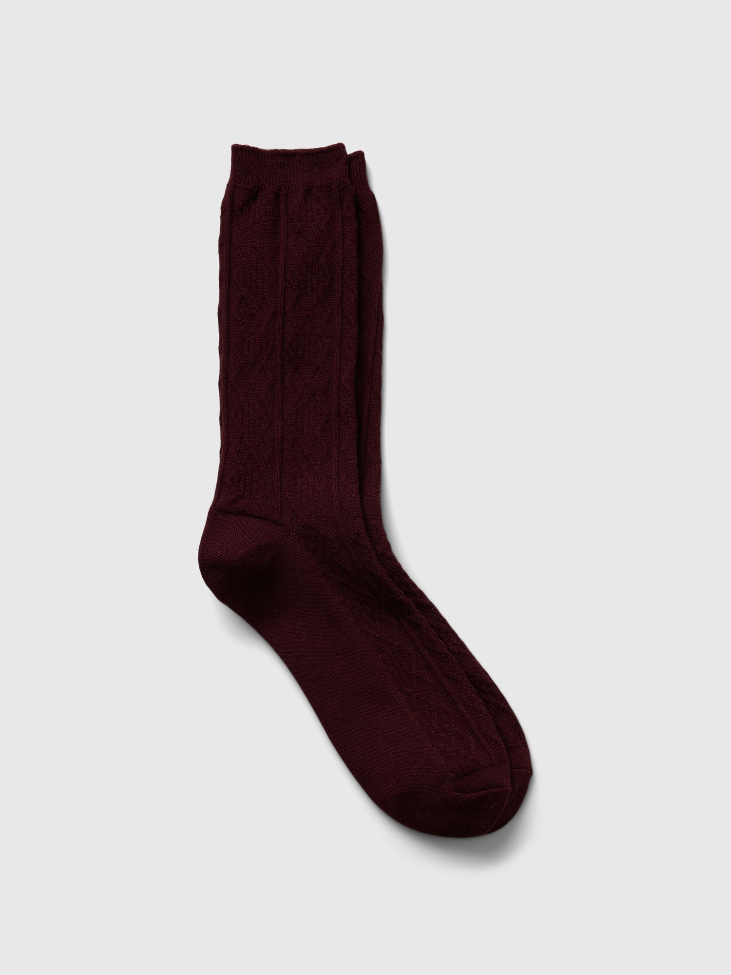 Sweater Crew Socks - Brown