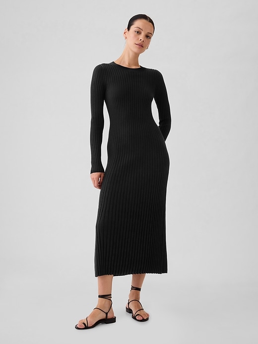 Image number 1 showing, Rib Sweater Maxi Dress