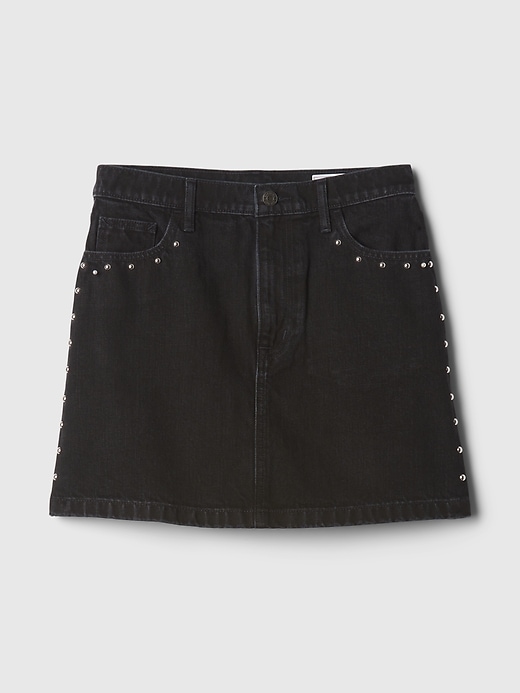 Image number 5 showing, Studded Denim Mini Skirt