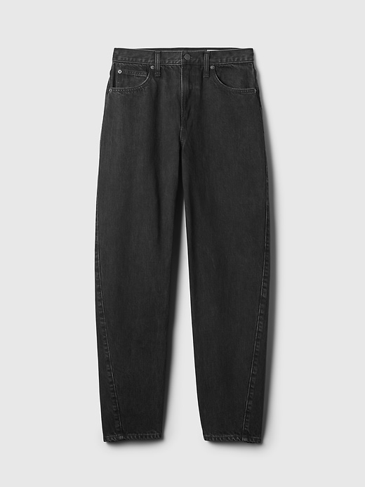 Image number 7 showing, High Rise Barrel Jeans