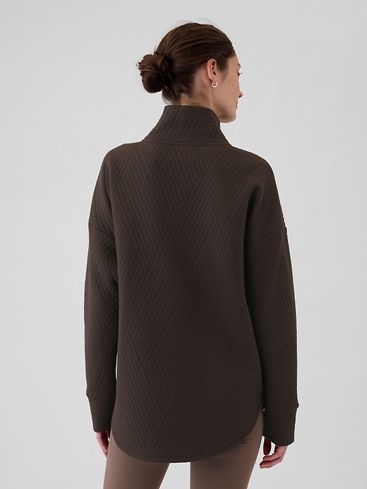 Image number 2 showing, GapFit Quilted Jacquard Half-Zip Pullover