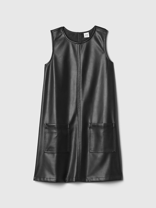 Image number 4 showing, Kids Vegan Leather Shift Dress