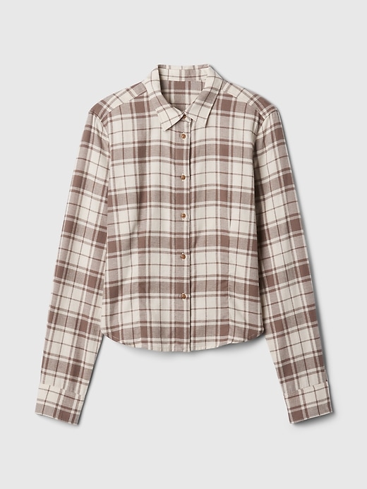 Image number 4 showing, Cropped Flannel Shirt