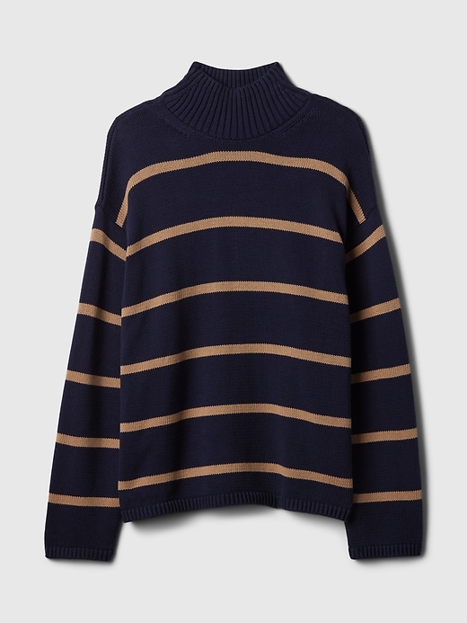 Image number 5 showing, Oversized Split-Hem Mockneck Sweater