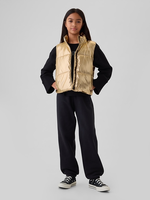 Image number 3 showing, Kids Recycled Metallic Puffer Vest