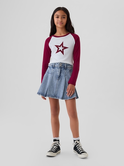 Image number 1 showing, Gap &#215 American Girl Kids Pleated Denim Skirt