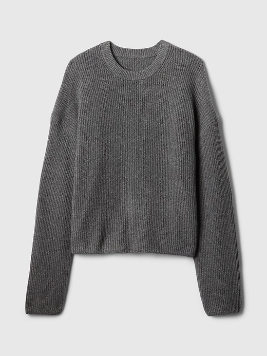 Image number 5 showing, CashSoft Shaker-Stitch Crewneck Sweater