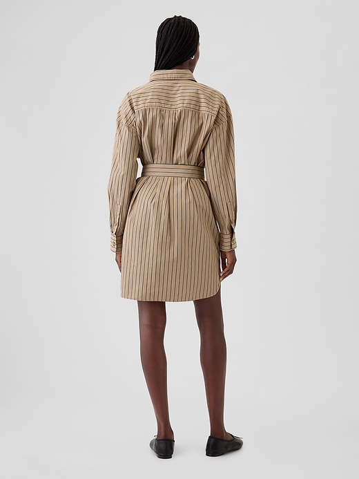 Image number 2 showing, Organic Cotton Striped Mini Shirtdress