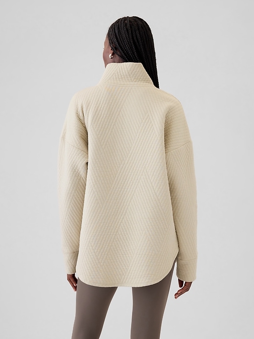 Image number 2 showing, GapFit Quilted Jacquard Half-Zip Pullover