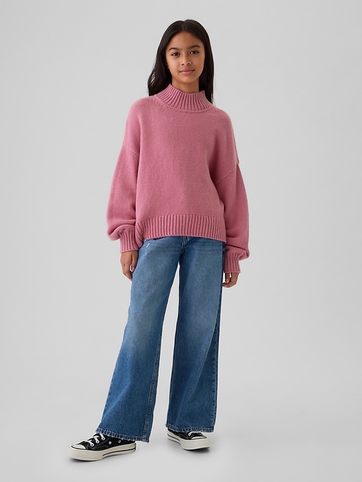 Image number 3 showing, Kids CashSoft Oversized Mockneck Sweater