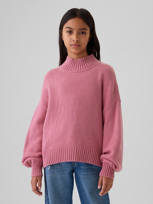 Image number 1 showing, Kids CashSoft Oversized Mockneck Sweater