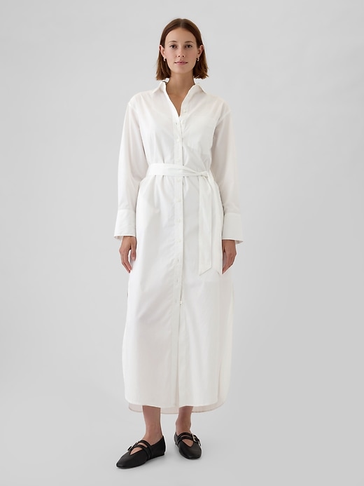 Image number 1 showing, Organic Cotton Maxi Shirtdress