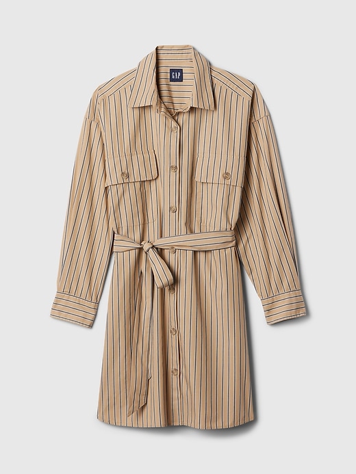 Image number 7 showing, Organic Cotton Striped Mini Shirtdress