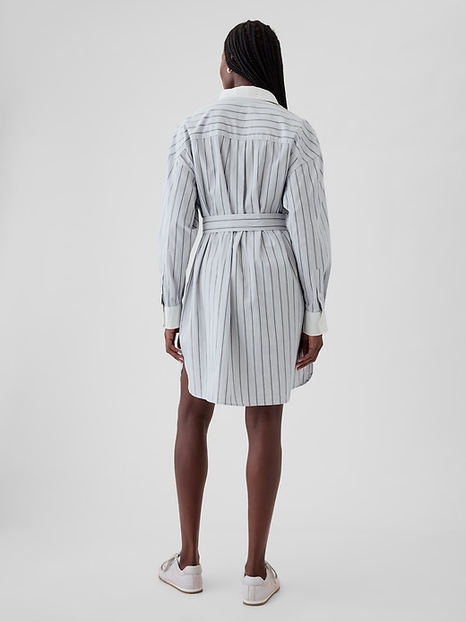 Image number 2 showing, Organic Cotton Striped Mini Shirtdress