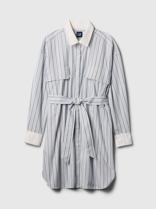 Image number 7 showing, Organic Cotton Striped Mini Shirtdress