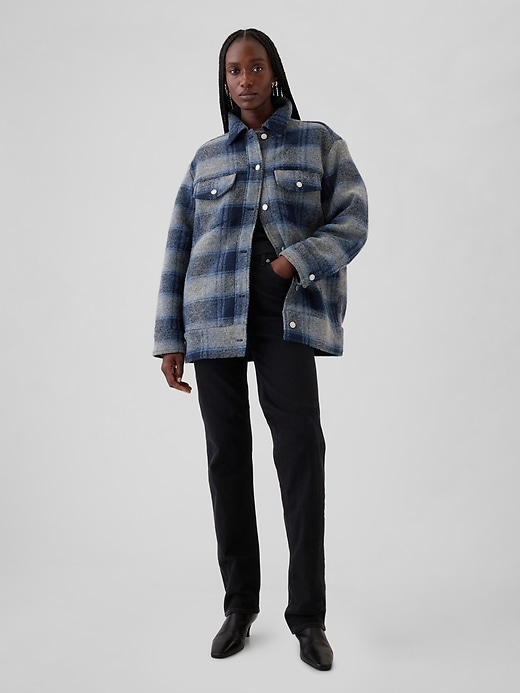 Image number 3 showing, Wool Boyfriend Shirt Jacket