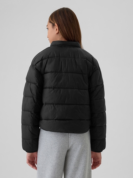 Image number 2 showing, Kids Recycled Lightweight PrimaLoft® Puffer Bomber Jacket