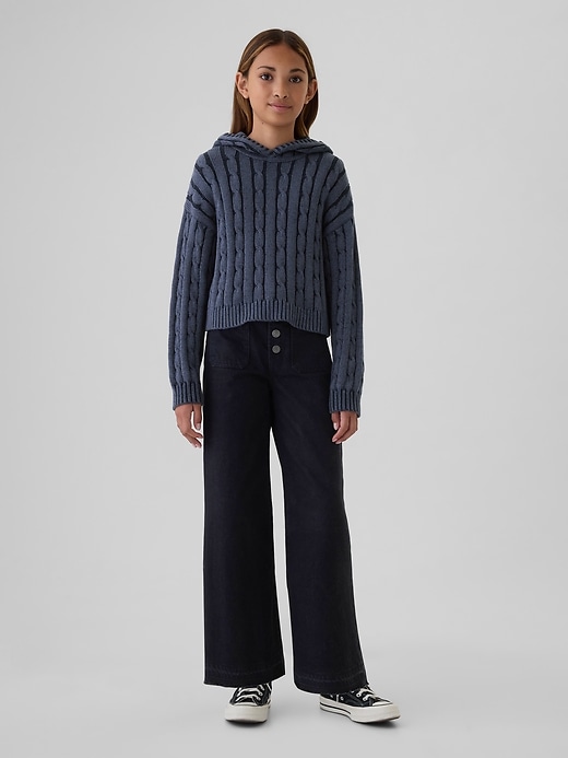 Image number 3 showing, Kids Cable-Knit Cropped Sweater