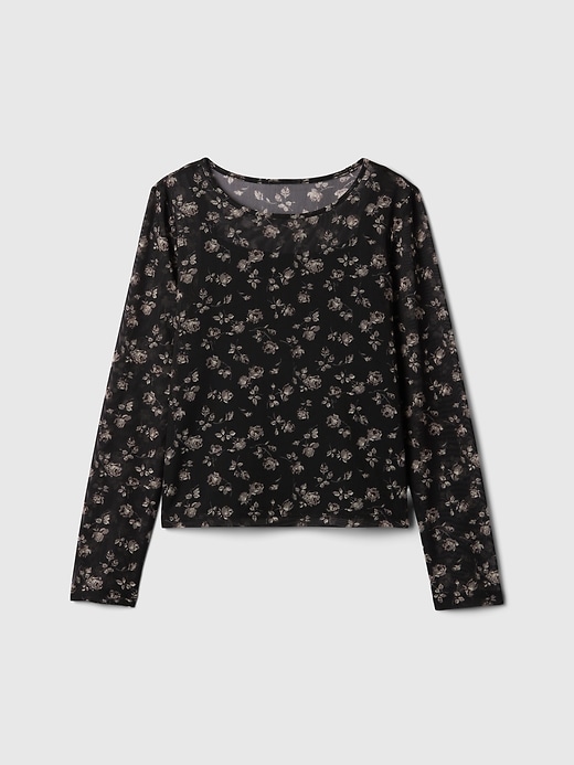 Image number 4 showing, Kids Floral Mesh Top