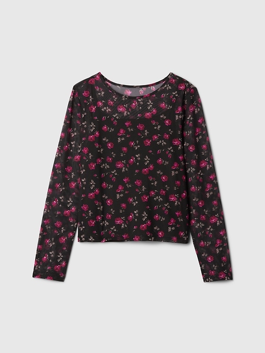 Image number 4 showing, Kids Floral Mesh Top