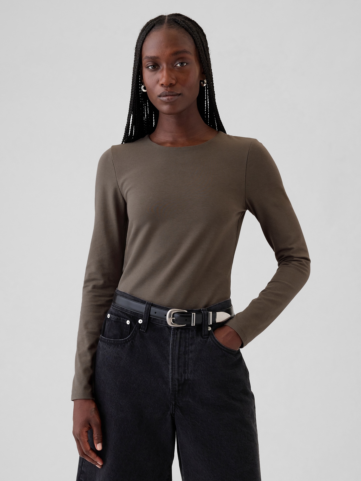 Modern Compact Jersey Cropped T-Shirt