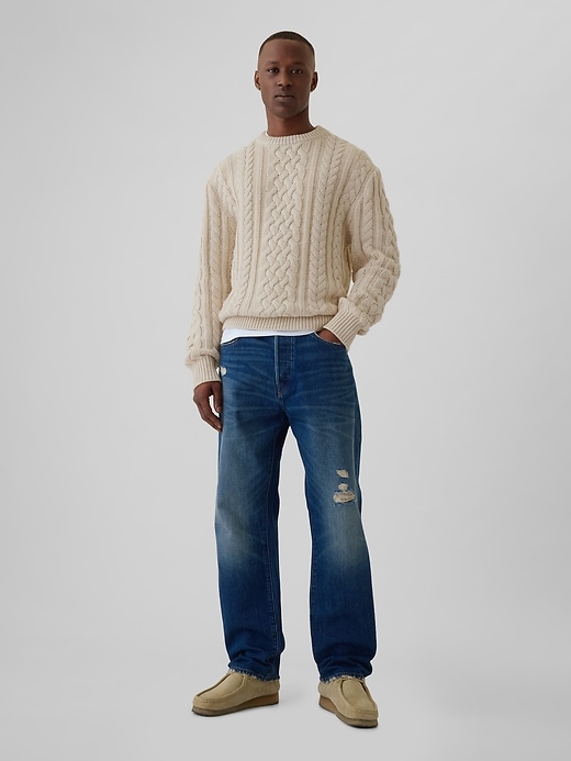 Image number 3 showing, Relaxed Cable-Knit Sweater