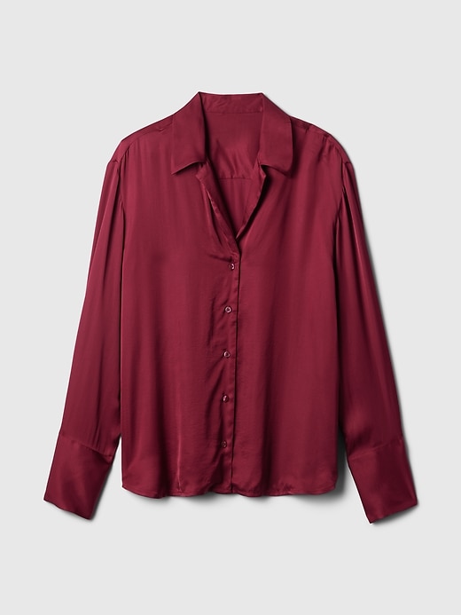 Image number 5 showing, Satin Relaxed Shirt