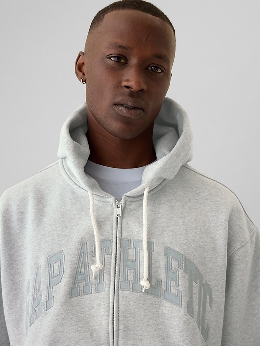 Image number 4 showing, Heavyweight Athletic Logo Full-Zip Hoodie