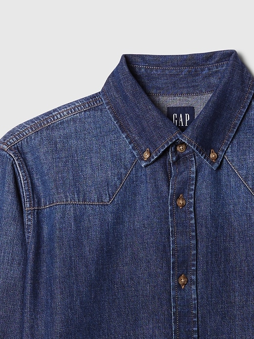 Image number 4 showing, GapHeritage Denim Western Shirt